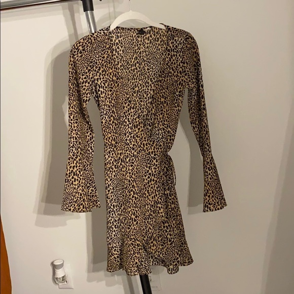 Cheetah wrap dress